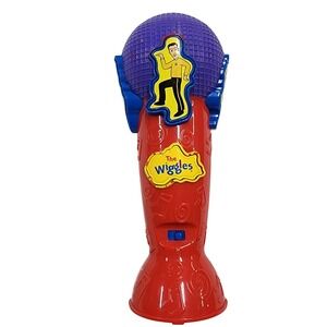VINTAGE 2003 The WIGGLES Toy Singing Plastic Microphone! TESTED & WORKS!